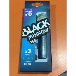 Black Minnow 160 mm 3 lures blue BM028