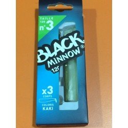 Black Minnow 120 mm 3 lures blue BM003