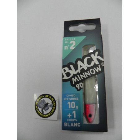 Black Minnow 90 Combo Off Shore Jig 10 gr Blanc BM497